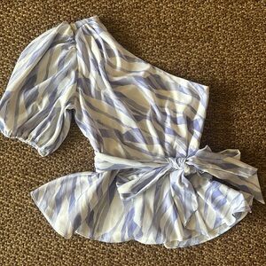 Nine West One Shoulder Top, Sz; XS